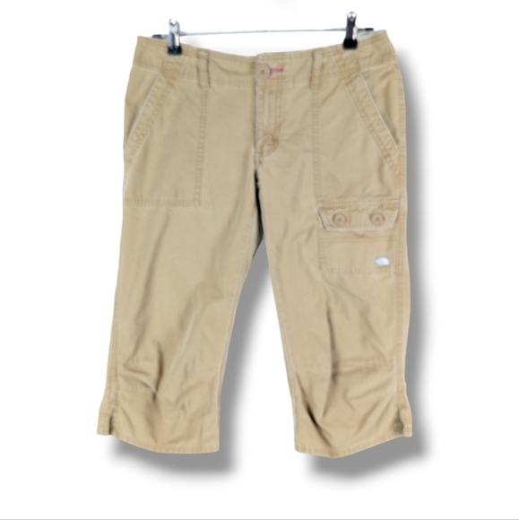 North Face Cargo Capri Pants 6 Tan - Picture 1 of 16